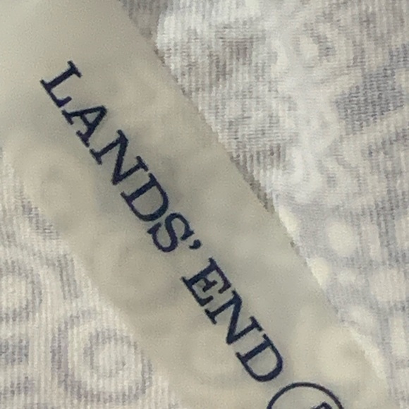 Lands' End black and white floral halter tankini top - Picture 7 of 9